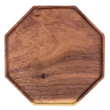 Wooden Serving Plate, Octagonal Plate, Versatile Tableware Tray for Fruit Desserts, Bread, Snacks, and Candy Trays
