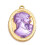 Médaillons de profil de dame sur le thème victorien,-Violet 10