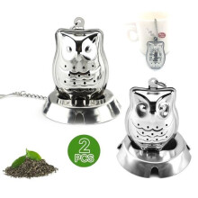 Tea infuser - Stainless steel - Creative tea ball - Stainless steel - Drip tray - 8x6.4cm