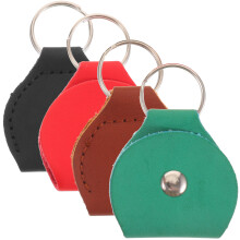 4St Draagbare Gitaarplectrums Opbergzak PU Leer Met Metalen Details