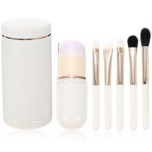 1Set Complete Cosmetische Kwasten Set Met Hardhandvat Wit Reisset