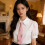 Traditional Uniform Necktie Knotted Metal Chain Polyester-Pink 7