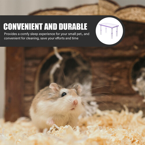 1Lavendel Stevig Hamster Accessoire Met Bed En Schuilplaats 2