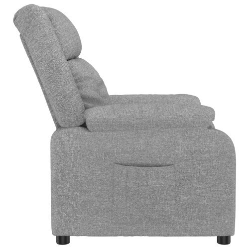 VidaXL vidaXL Recliner Chair Light Grey Fabric 2