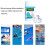 Pool cleaning float with 100 purification tablets, pool chlorine dispenser kit [1DCA3D2] 4