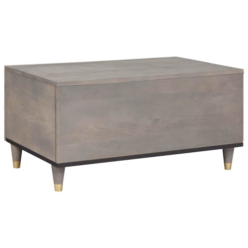 VidaXL vidaXL Coffee Table Grey 80 x 50 x 40 cm Solid Mango Wood 2