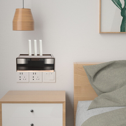 1ABS Lichtbruine Routerbox Met Opbergruimte 2