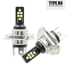 2 stk. H4 H7 3030 12SMD LED tåkelys foran 9006 9005 H11 billykter tåkelys