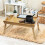Serving tray - KKTONER - Breakfast tray - Natural bamboo - Foldable - Rectangular 4