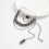 Broche en forme d'amour romantique avec pierre noire et accent 9