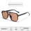 (Gray Amber)Blue Light Blocking Glasses With Pc Lenses Stylish Full Frame For Work Adults 3