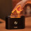 White colored - Flame diffuser with essential oil humidifier, simulated fire flame, deodorizer 3