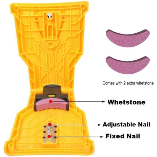 Chainsaw sharpening kit with 2 sharpening stones, sharpener for 14-20 inch bars, efficient and practical 2