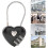Couple Padlock, Heart Shaped 3 Digit Combination Security Padlock (black) 2