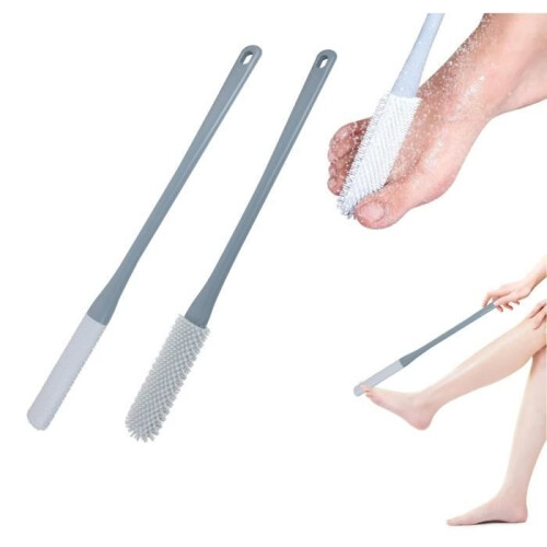 Exfoliating foot brush - Unspecified - Unspecified model - Hypoallergenic - Silicone - Long handle