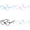 (Clear)Kids Simple Transparent Glasses Frame With Blue Light Filter For Children With Faces Elliptical 2
