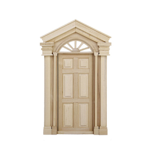 1Mini Huis Meubel Beige Met Traditioneel Spitsdesign 2
