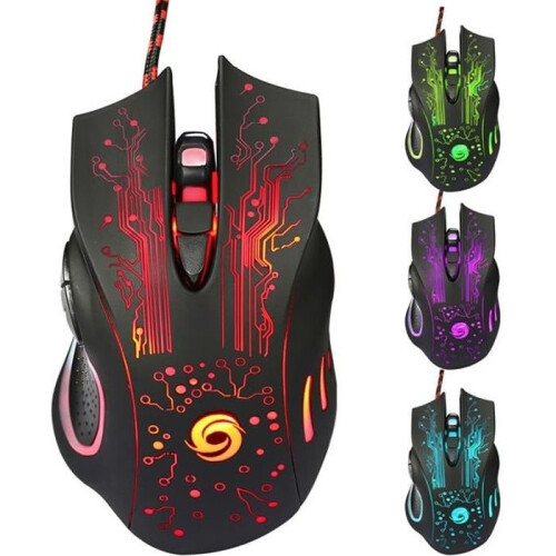 Gaming Mouse - 6D - Professional - 3200 dpi - Wired - Ergonomic - Multicolor LEDs