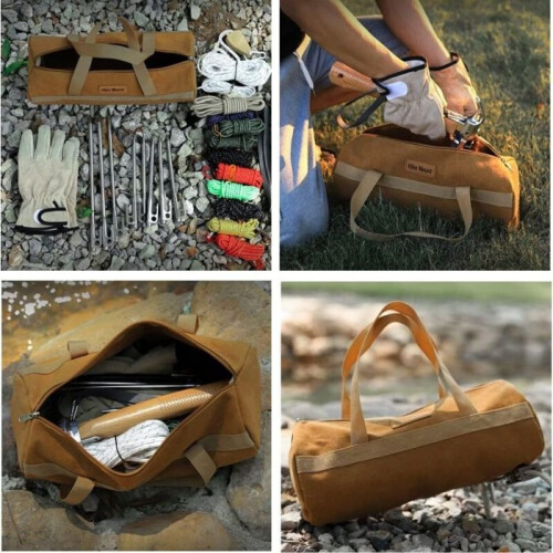 Empty Tool Box, Small Tool Bag, Portable Multifunctional Tool Kit, Canvas Tool Bags with Zipper 2