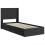 VidaXL vidaXL Bed Frame with Storage and Headboard Black 75 x 190 cm 4