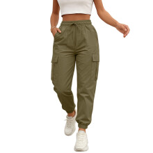Baggy-Wanderhose für Damen, leichte, sportliche-Armeegrün XXL