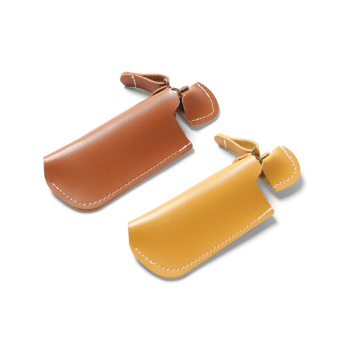 Leather Lighter Protector Holder Sheath With Hook-Caramel color 1