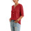 Damen-Ärmelblusen, lässig, Button-Down, lockere Passform,-Pink M 7