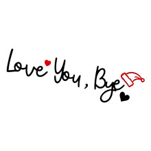 Retro Love You Bye Sign Wall Decors Love You Bye Acrylic Sign-E