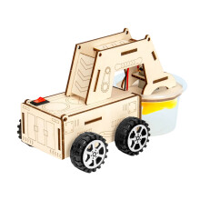 Space Themed Cleaning Robot Model Wooden Space Cleaning Car Set