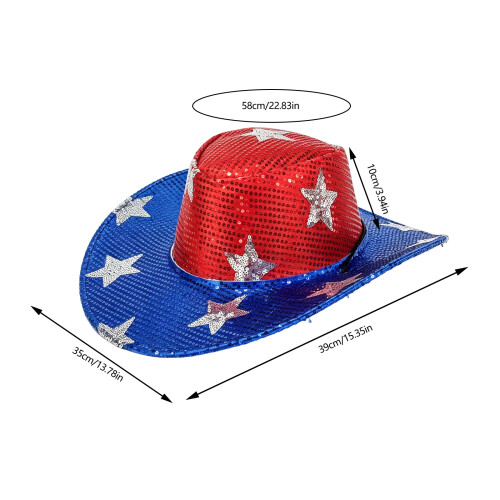 Chapeau de style occidental lavable et durable, chapeau en denim 2