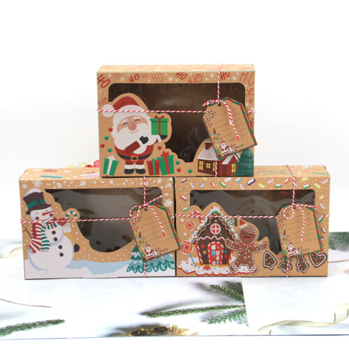 (15 Packs) Premium Christmas Cookie Box - Easy Assemble, Durable Material 1