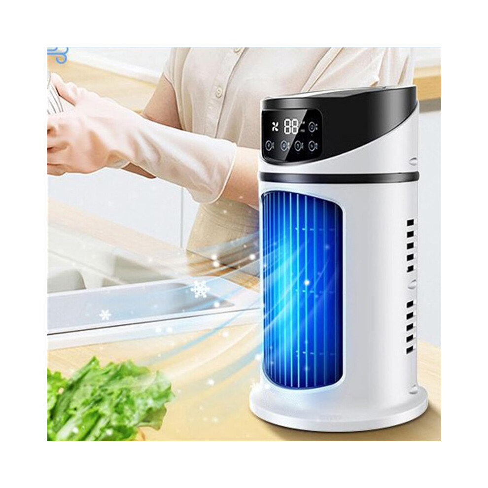Portable Mini Air Conditioner, Usb Evaporative Air Cooler Fan With Humidifier, Timer, Quiet Desktop Cooling Fan For Bedroom, Room, Office, White 8584618873284