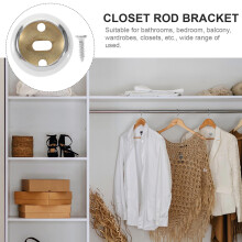 10St Zilveren Closet Rod Houders, Stevig En Elegant Voor Thuis
