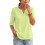 Damesblouses met mouwen, casual button-down, losse-Groene M 1