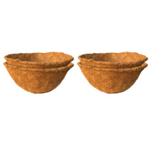 4PCS Round Replacement Liner for Hanging Basket, 12 Inch Coconut Fiber Plant Basket Liner for Garden Planter Flower Pot