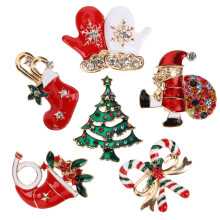 6St Kerstbroches Met Kristallen En Duurzame Afwerking