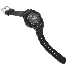 1Herenhorloge Zwart Dual Time LED Quartz Waterdicht