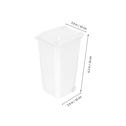 4St Bureaublad Afvalbak Met - Duurzaam Wit Plastic 1