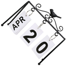 1Ijzeren Tafelkalender Met Decoratief Ontwerp