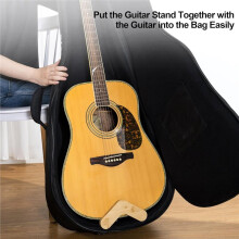 Support de Guitare Portable en Bois Massif pour Guitares Acoustiques et Folk