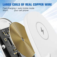 Silla Portátil con Cargador Inalámbrico, Cargador Inalámbrico 3 en 1 con Función de Altavoz y Soporte para Teléfono