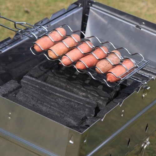 1Bbq Grill Mat Rvs Met Handvat En Hittebestendige Coating 2