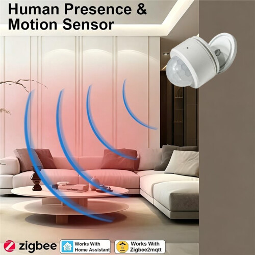 Tuya Zigbee-Bewegingsdetector met Houder, Slimme PIR-Sensor, - en Microgolfbewegingssensor 1