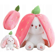 Plüschtier Maskottchen Hase Erdbeere Karotte Kuscheltier 3-in-1 Geschenk