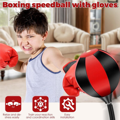 Desktop Punching Bag with Strong Suction for Stress Relief and Coordination Training 2