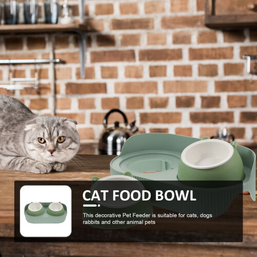 1Multi-Functionele Kattenvoerbak Met Waterdispenser En Duurzame ABS 2