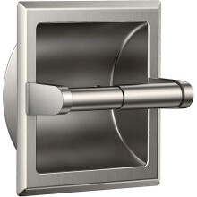 Versenkbarer Toilettenpapierhalter, gebürstetes Nickel, Wandmontage inklusive rückseitiger Montagehalterung, Edelstahl
