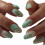 Oval Shape False Nail With Artistic Lines Design Artificial Nail 4