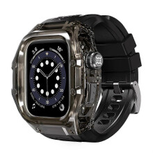 Capa integrada impermeável para relógio, compatível com Apple Watch Series 10 46 mm, com bracelete de silicone, proteção