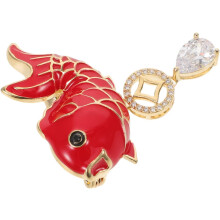 Rok Koi brož Červená ryba Brože pro ženy a dívky Kreativní oblečení Zvířecí klopa Pin šperky Klobouk Dekor